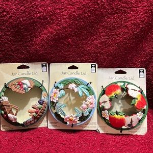 3 new jar candle lids